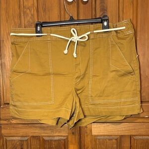 Free Assembly Women’s Tan Corded Drawstring Belted Shorts Size XXL